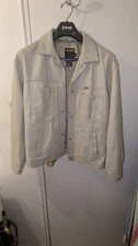 Schott NYC X Supreme S22 Beige Chore Lambskin Leather Jacket Size Large