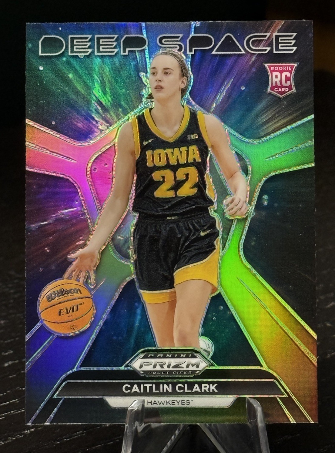 2024 Panini Prizm Draft Picks - Deep Space Caitlin Clark #8 Silver Prizm (RC)