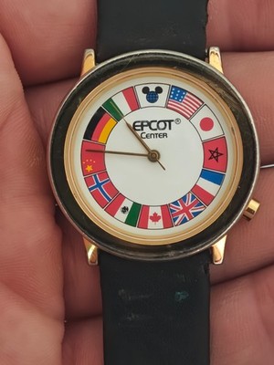 Disney EPCOT Center Armbanduhr Vintage Mickey Mouse World Showcase Miyota Quartz
