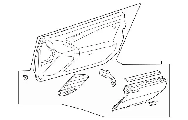 Panel de moldura de puerta original Mercedes-Benz 230-720-23-63-9C78 CANTIDAD 1 Foto 3 de 3