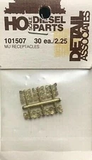 Detail Associates 101507 HO Brass MU Receptacles (Pack of 10)