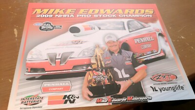 NHRA DRAG RACING MIKE EDWARDS 2009 CHAMPION A.R.T. YOUNGLIFE PONTIAC ...