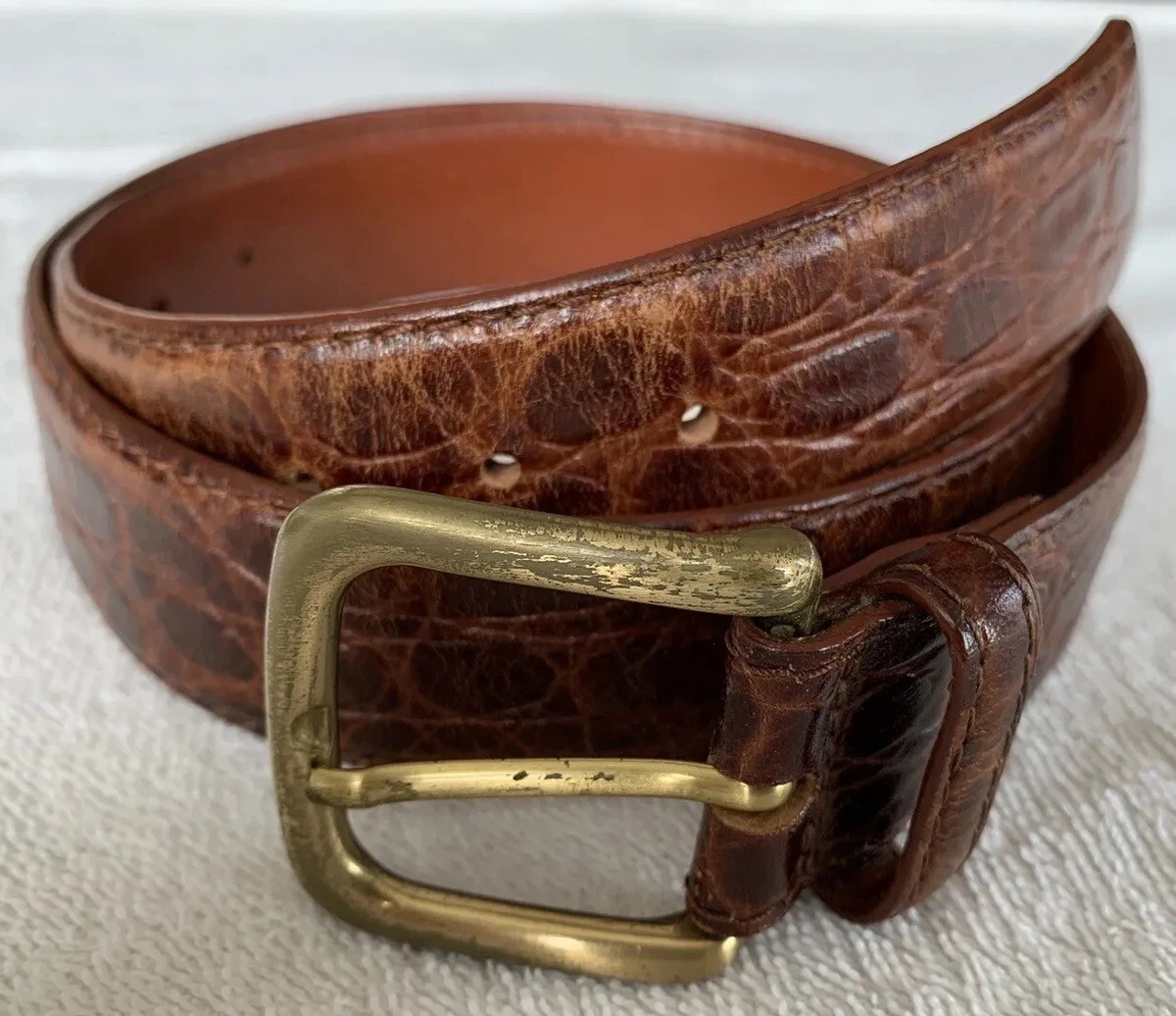 Cintura Uomo In Pelle Marrone Milano – Fibbia In Metallo Argentato, Larghezza 37 Mm