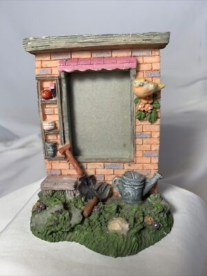 3D Gardening Picture Frame 2 3/4 x 4 With Brick Window, Tools and Bird