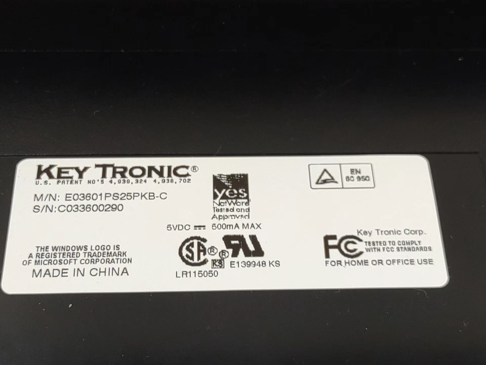 New Keytronic Wired Media Keyboard with Editing Shortcuts Keycap E03601PS25PKB-C - Image 4 of 4