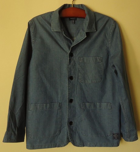 GANT size M Men's Jeans Coats Blue Denim NEW - Picture 2 of 13
