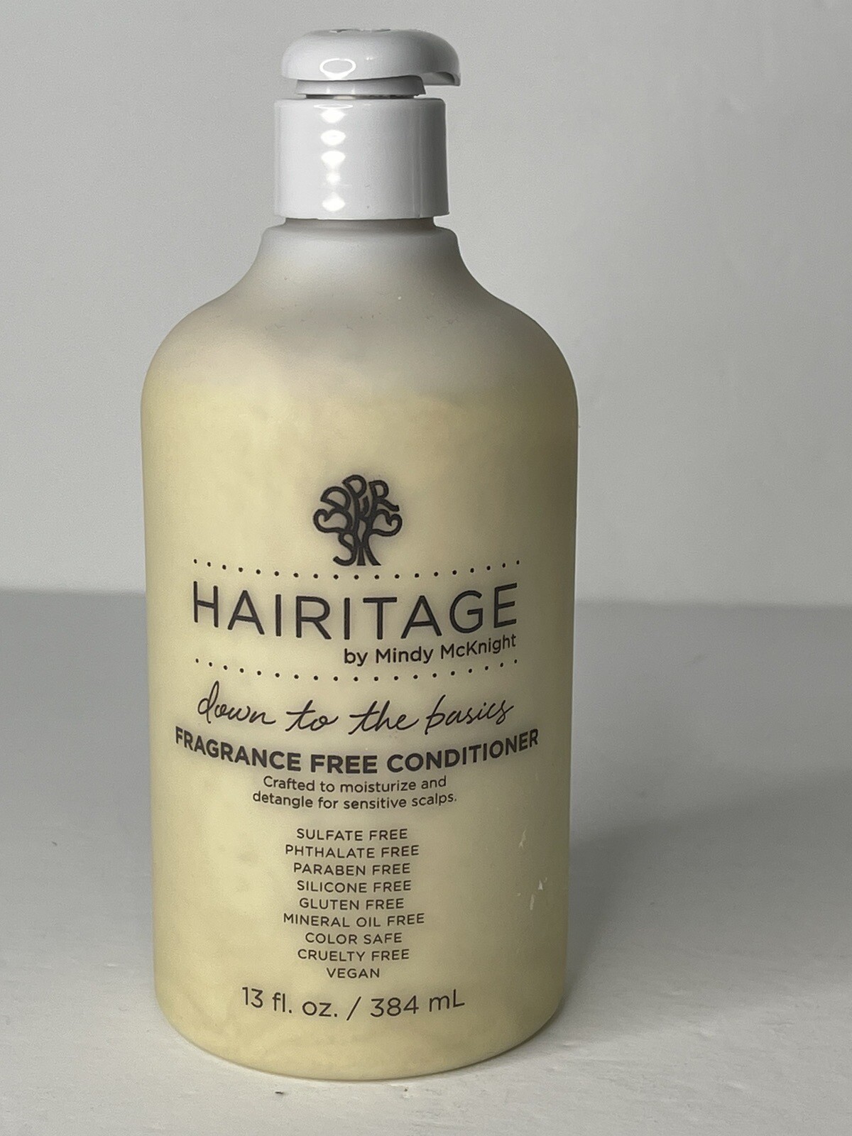 2 Hairitage By Mindy McKnight Fragrance Free Conditioner 13oz. Pump