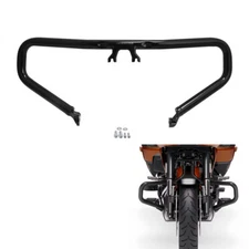Black Engine Guard Highway Crash Bar Fit For Harley CVO Road Glide 2023-2025