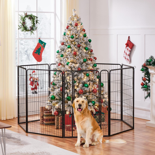 Dog Playpen Outdoor 40 Inch 8 Panels Indoor Dog Fence Metal Dog Pen Heavy Duty P - Picture 2 of 8