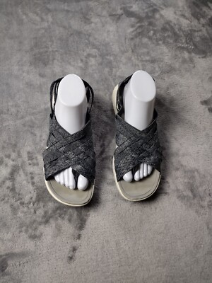 Merrell Duskair Black & White Heather Weave Lightweight Thong Sandal Sz 9 M