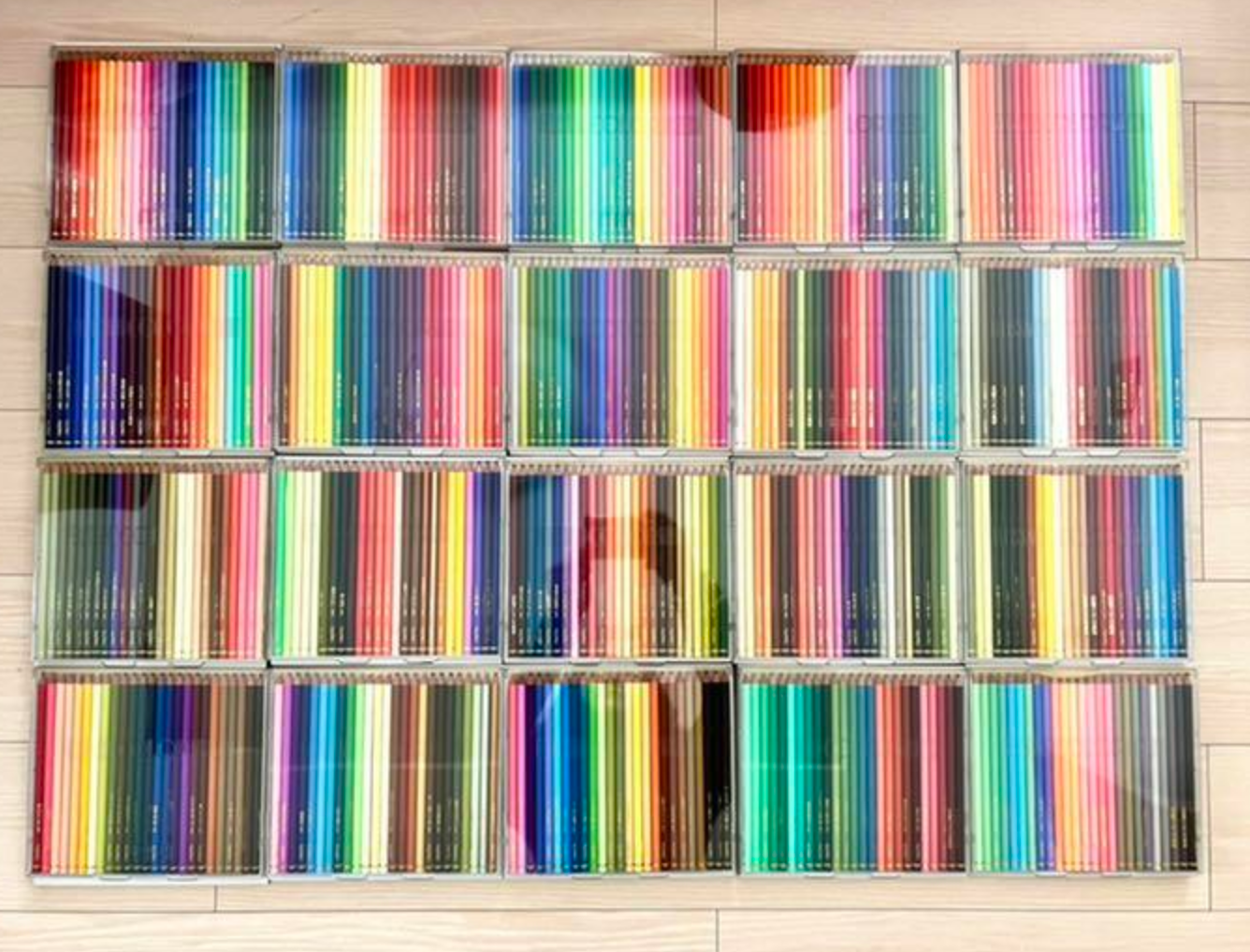 500 Colored Pencil Felissimo Full Set with wooden Shelf eBay