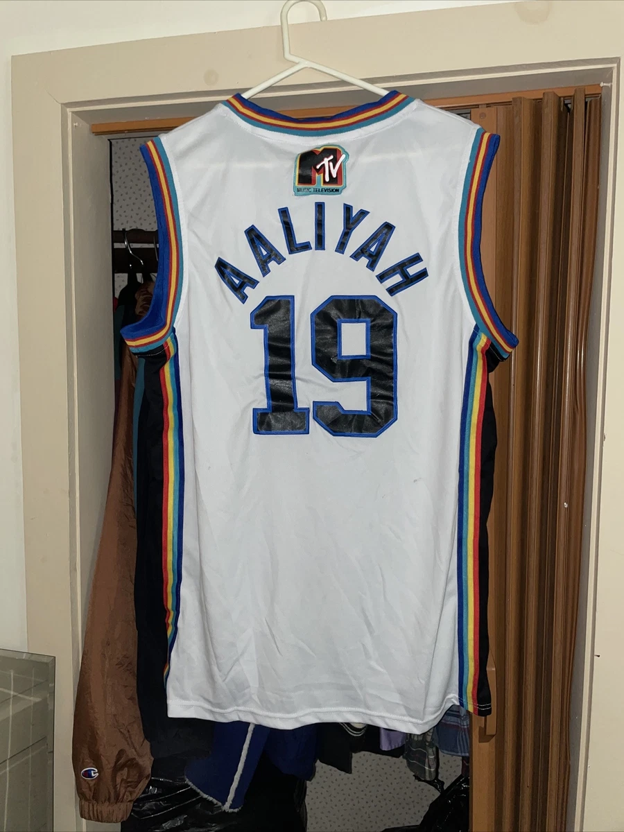 NCAA College 19 Aaliyah Bricklayers Jersey Men 1996 MTV Rock N Jock  Basketball Jerseys Aaliyah Uniform Team Color White From Top_sport_mall,  $11.98