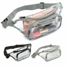 Clear Fanny Pack Men Women Waist Pouch Belt Bag Outdoor Sports Stadium Security