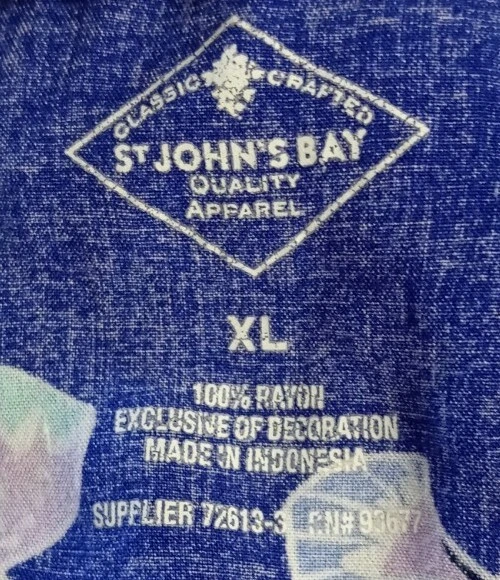 Blusa feminina St John's Bay top XL boho floral fluido rayon popover camponesa - Imagem 3 de 4