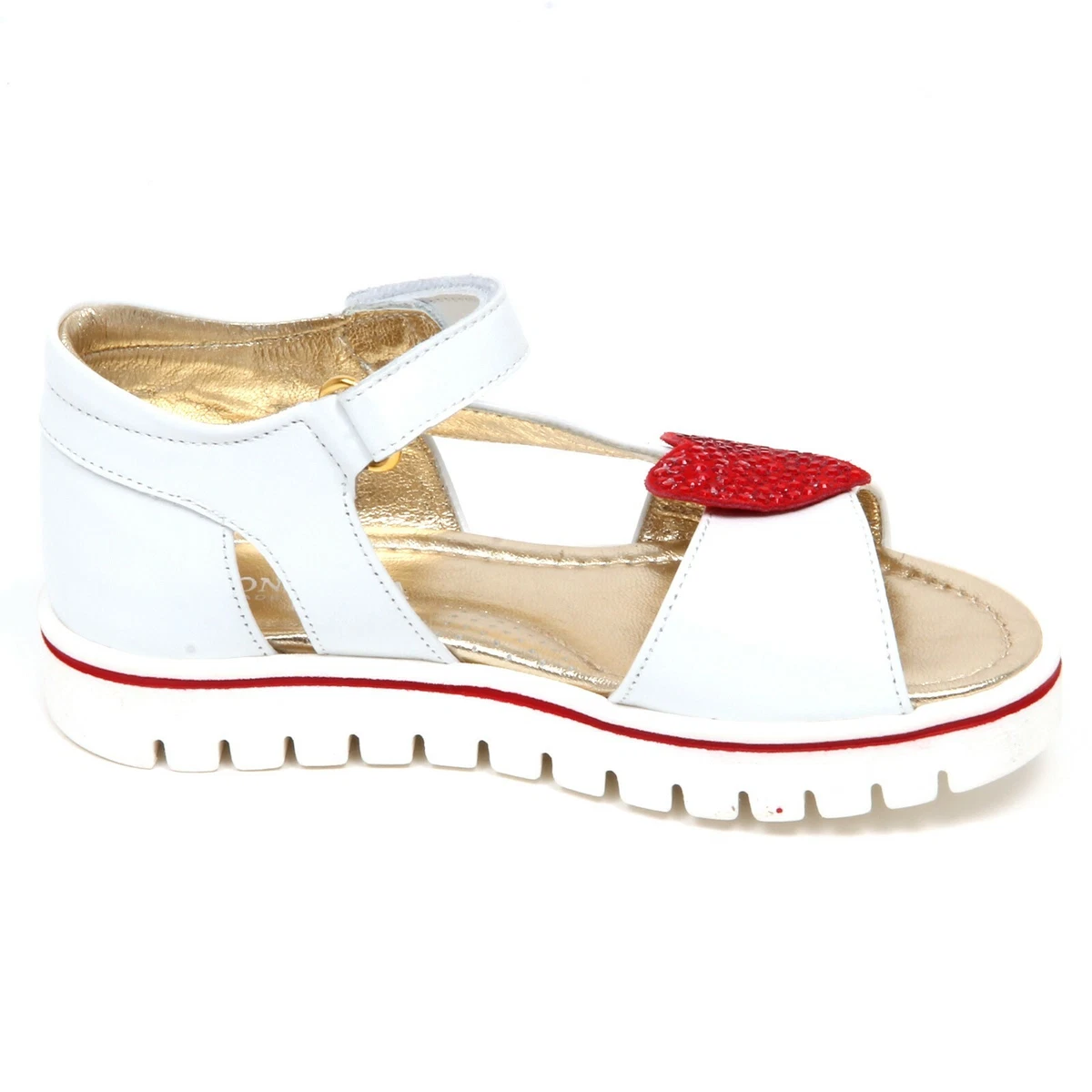 E8678 sandalo bimba girl MONNALISA scarpe strappo white sandal