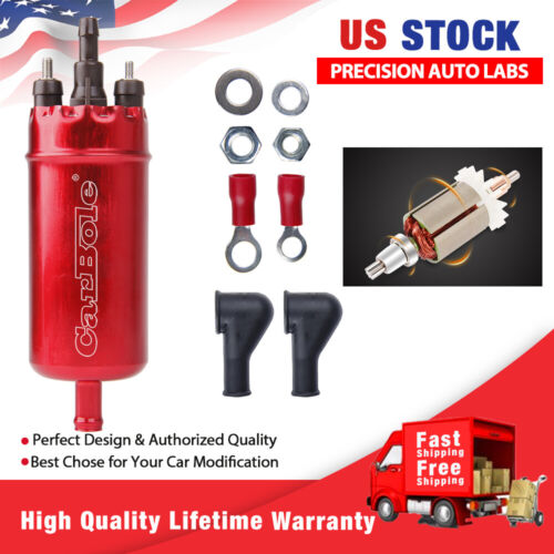 External Inline High Pressure EFI Fuel Pump Replaces for Walbro Kits 45-125 psi - Zdjęcie 1 z 12