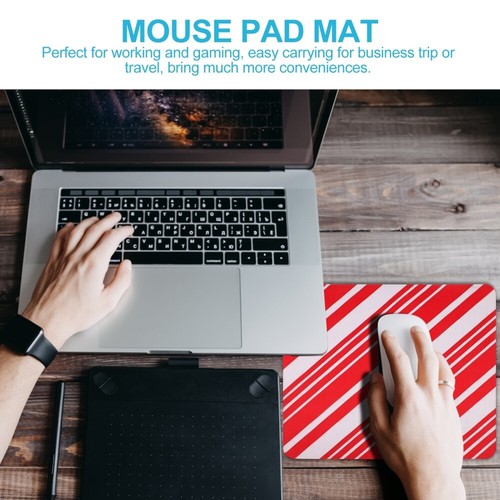 2 Pcs Christmas Pattern Table Mat Novelty Mouse Pad Pads for Desk - Afbeelding 9 van 12