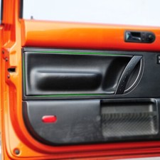 Cubierta de cuero para panel de reposabrazos de puerta delantera izquierda y derecha 2 piezas para VW Beetle 98-10 NEGRO