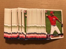 Lot (75) NICK GORDON Twins 2018 Bowman Baseball paper base prospect cards