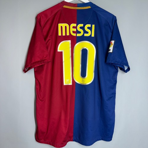 FC BARCELONA SPAIN 2008 2009 HOME FOOTBALL SHIRT SOCCER JERSEY NIKE #10 MESSI