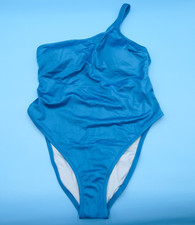 Victorias Secret Large Blue Smooth Single Shoulder Padded One Piece Swimsuit New