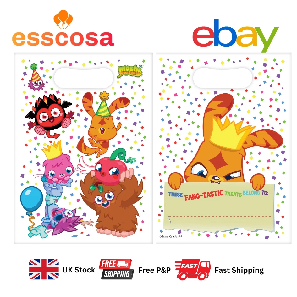 Moshi Monsters bundle Full Party figures Bags Napkins Table Cover Invites Banner - Image 4 of 4