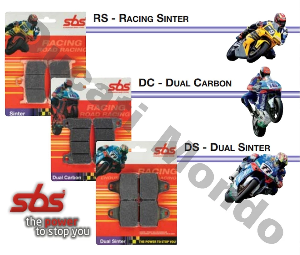 SBS front brake pads Racing Sinter Aprilia 850 Mana 08-13 844RS Race Sintered - Изображение 2 из 3