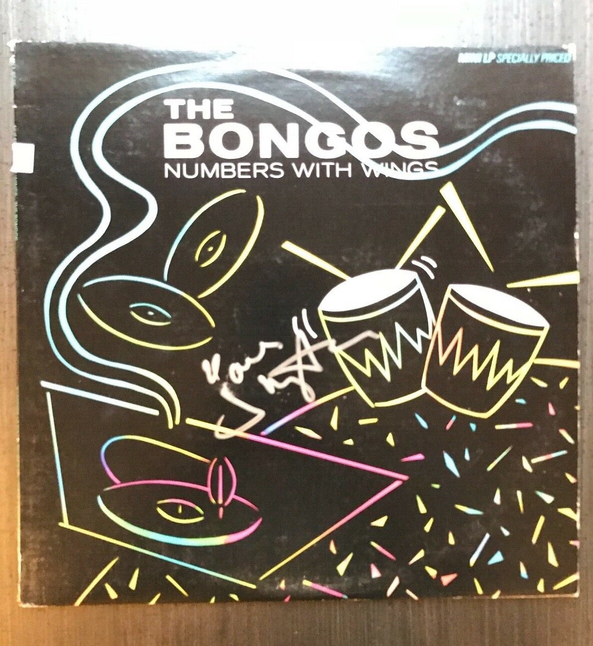 * JAMES MASTRO * signed vinyl album * THE BONGOS * NUMBERS WITH WINGS