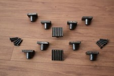 Vintage Vecchio armadio in ghisa cassetto cancello pomelli maniglia estraibil...