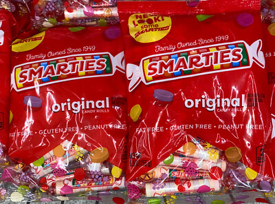 Smarties Original Candy Rolls Candy 5.5 oz X 2 Bags