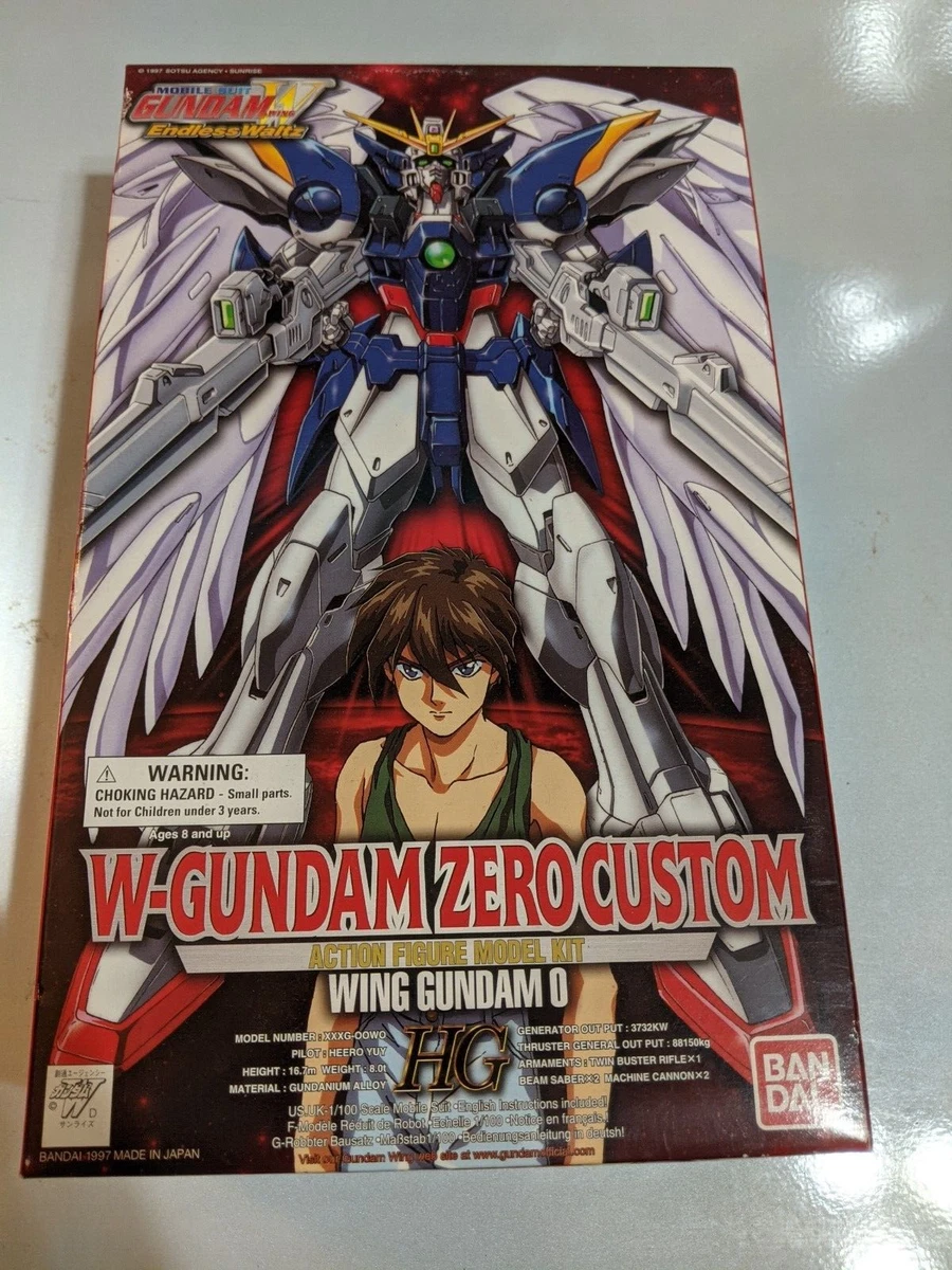 Gundam Zero Custom Model Partially Built Bandai Endless Waltz 1100 | eBay