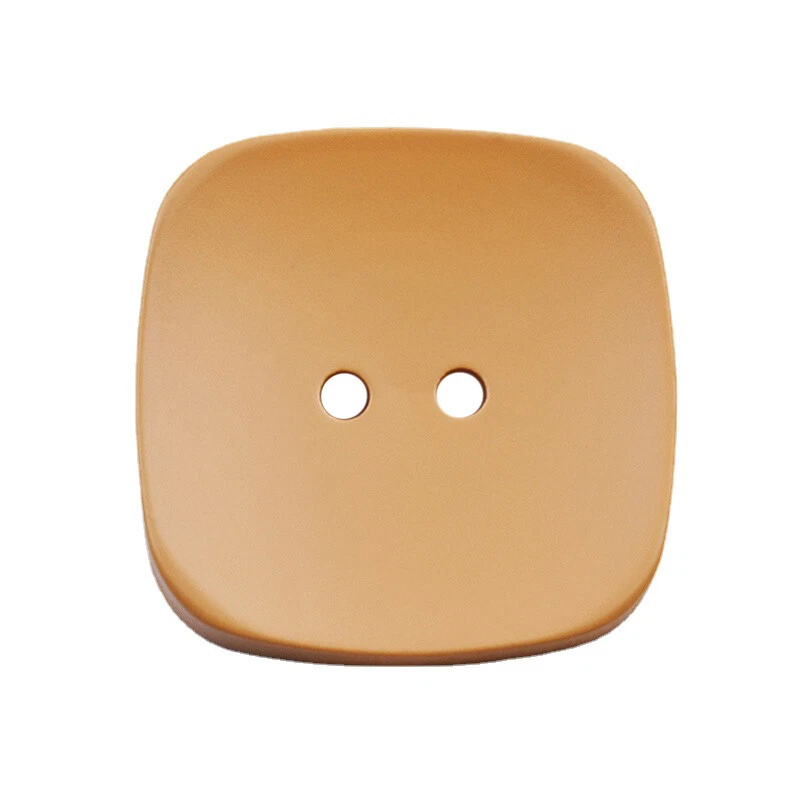 8X Solid 2-Hole Square Button Matte Buttons for Sewing Coat Shirt DIY Upholstery - Image 2 of 4