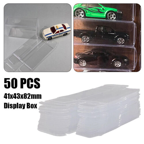 50 Stück 41X43X82mm Modell Auto Spielzeug Vitrine Für 1:64 PVC Aufbewahrung Box - Bild 4 von 17