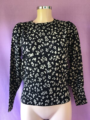 Ex Store schöner eleganter leichter Pullover mit Rundhalsausschnitt mit Tierdruck 2 Farben
