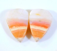 11 CT 100% Natural Pink Opal Pair Pear Cabochon Jewelry Making Gemstone BX=046