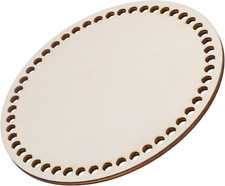 Crochet Basket Base 5.5 Inch round Wooden Crochet Bag Bottom Unfinished Wood for