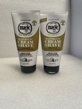 2 PACK Magic Carson Smooth Razorless Shaving Cream 6 oz