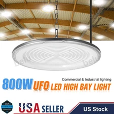 800W UFO LED High Bay Light Shop Lights Warehouse Commercial Garage Lamp 6000K