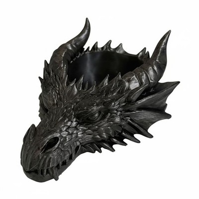 Gotische Drachenfigur Schale 3D-gedruckt Schmuckhalter Drachenkopf