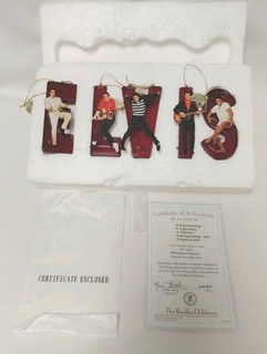 Elvis Live "Hollywood" Bradford Editions Heirloom Classics Christmas Ornaments