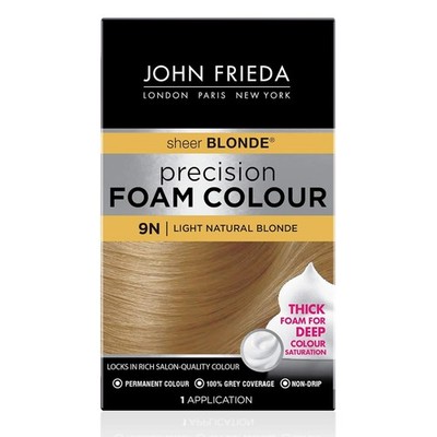 John Frieda Precision Foam Colour, Light Natural Blonde 9N, Full-1 Application