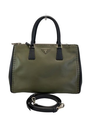 PRADA CITYCALF Leather KHK Plain BN2274