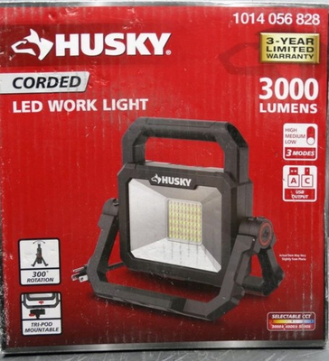 #ad #ad Husky 3000 Lumen LED Portable Corded Work Light $35.95