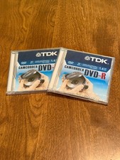 2 TDK - Camcorder Mini DVD-R Discs 1.4gb 30 Minute NEW Factory Sealed Lot