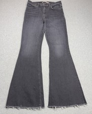 Hudson Jeans Womens 29 29x32 Holly MYS Black Flared Highrise Denim
