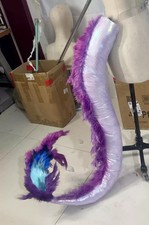 Arknights Tsubaki  Wearable Long Purple Tail Plush Soft Tail 160cm Cosplay Prop