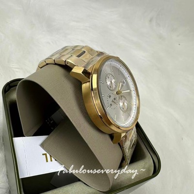 FOSSIL Men Rhett Multifunction Watch White Dial Gold Stainless Steel BQ2852 NWT FOSSIL Rhett Mens Dual Time Multifunction Watch White Dial  main image 4