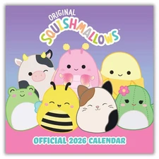 2026 Calendar Squishmallows Month to View Square Calendar Official Product