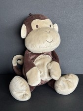 Carter's Just One Year Monkey Plush Stuffed Stitched Lovey - HOLE -