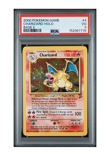 Charizard graded PSA 3 for sale on eBay